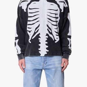 mnml Skeleton Thermal L/S Shirt - Washed Black Size XXLWashed Black / XXL